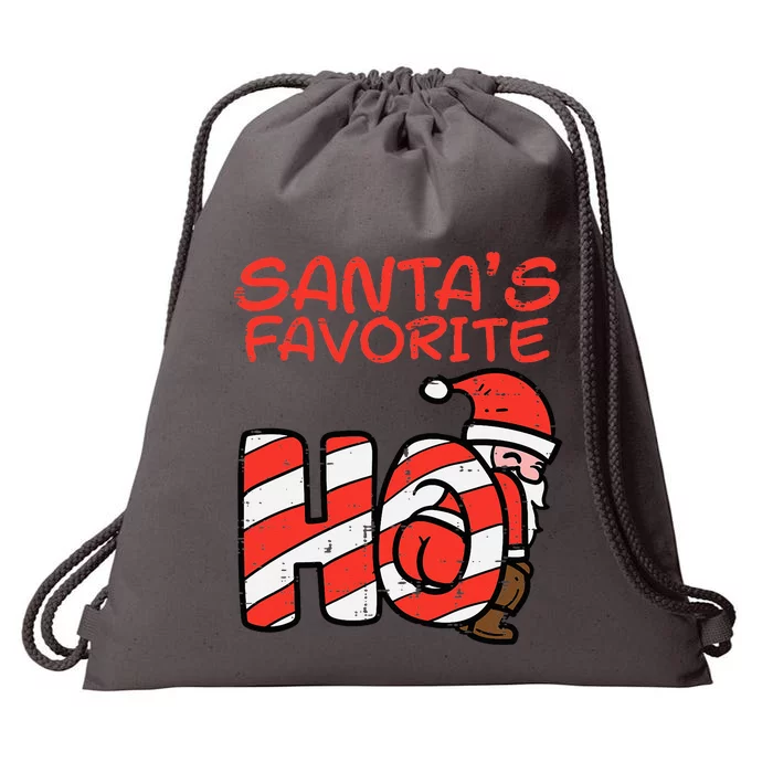 Santas Favorite Funny Naughty Adult Christmas Xmas Drawstring Bag