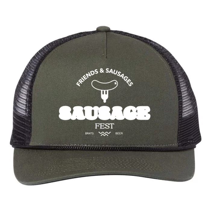 Sausage Fest Funny Gift Sausage Gift Retro Rope Trucker Hat Cap