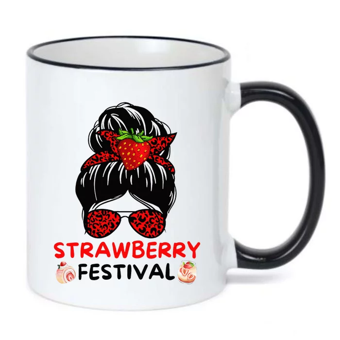 Strawberry Festival Fruit Lover Mom Black Color Changing Mug