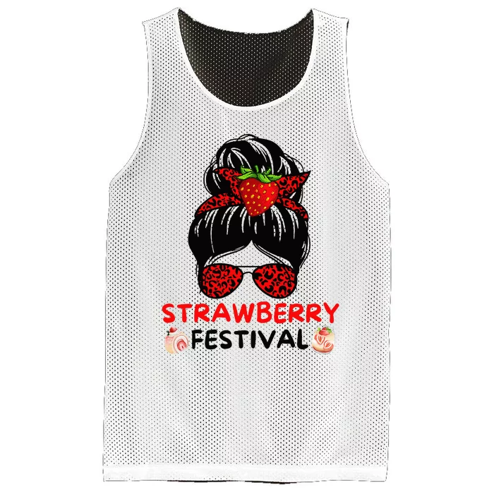 Strawberry Festival Fruit Lover Mom Mesh Reversible Basketball Jersey Tank