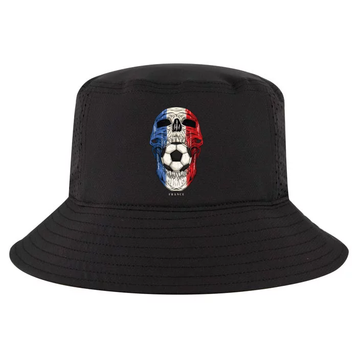 Skull France Football Soccer Jersey French Flag Cool Comfort Performance Bucket Hat