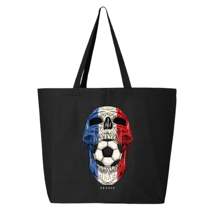 Skull France Football Soccer Jersey French Flag 25L Jumbo Tote