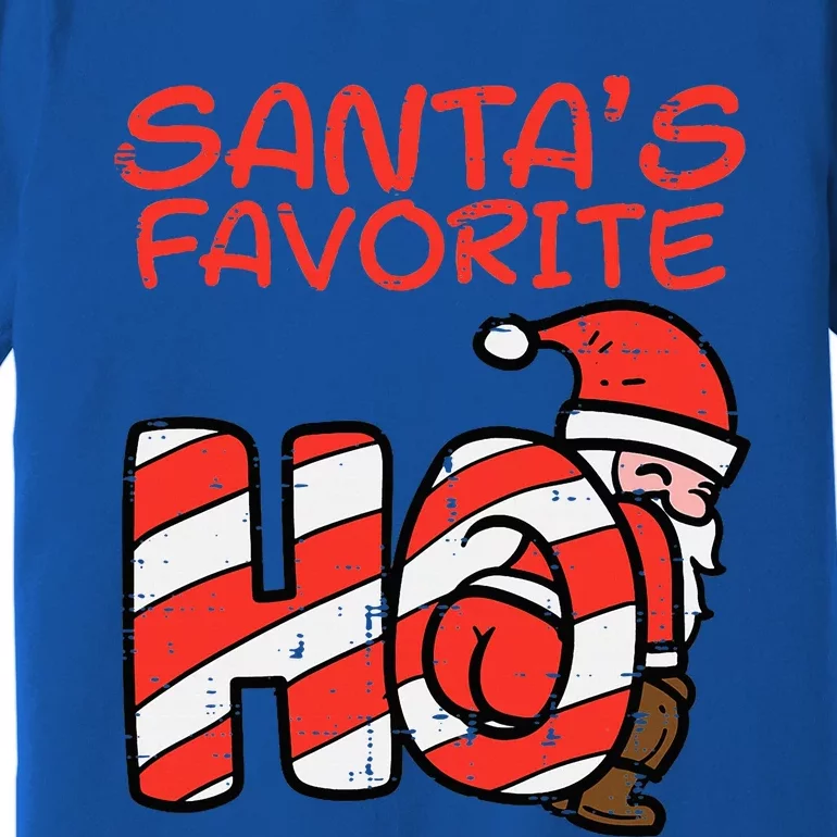 Santas Favorite Funny Naughty Adult Christmas Xmas Premium T-Shirt