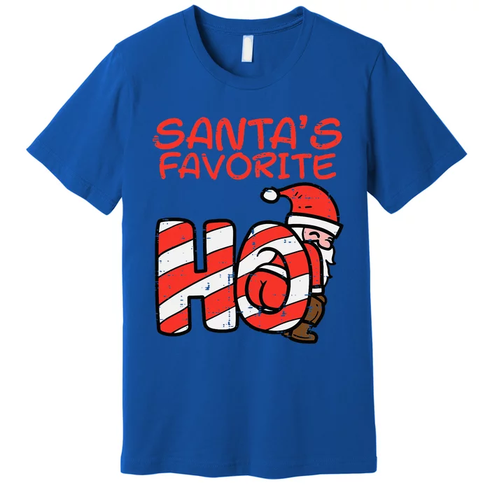 Santas Favorite Funny Naughty Adult Christmas Xmas Premium T-Shirt