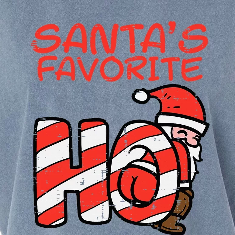 Santas Favorite Funny Naughty Adult Christmas Xmas Garment-Dyed Women's Muscle Tee