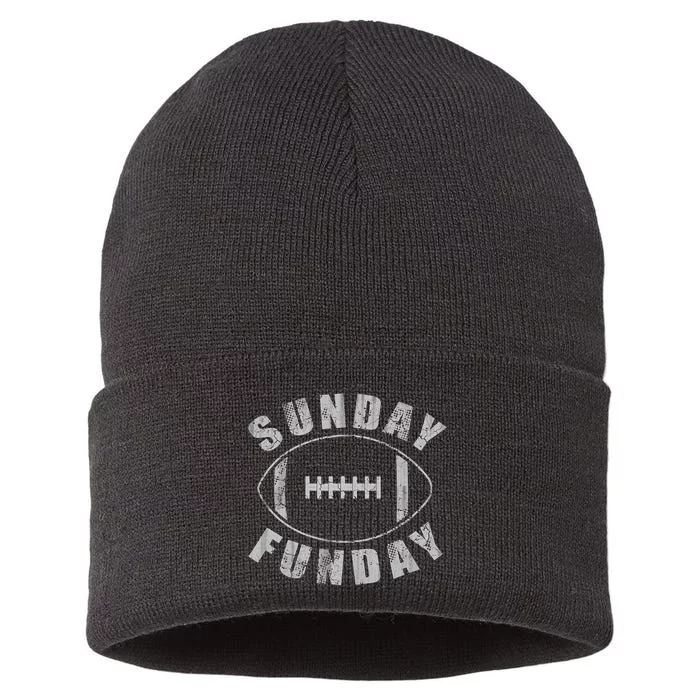 Sunday Funday Football Sports Sustainable Knit Beanie