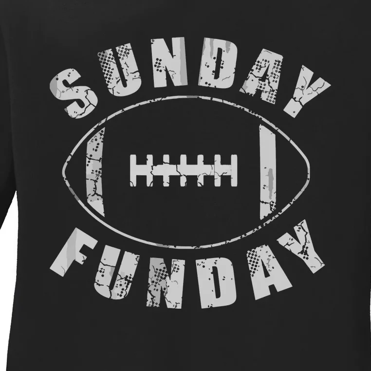 Sunday Funday Football Sports Ladies Long Sleeve Shirt