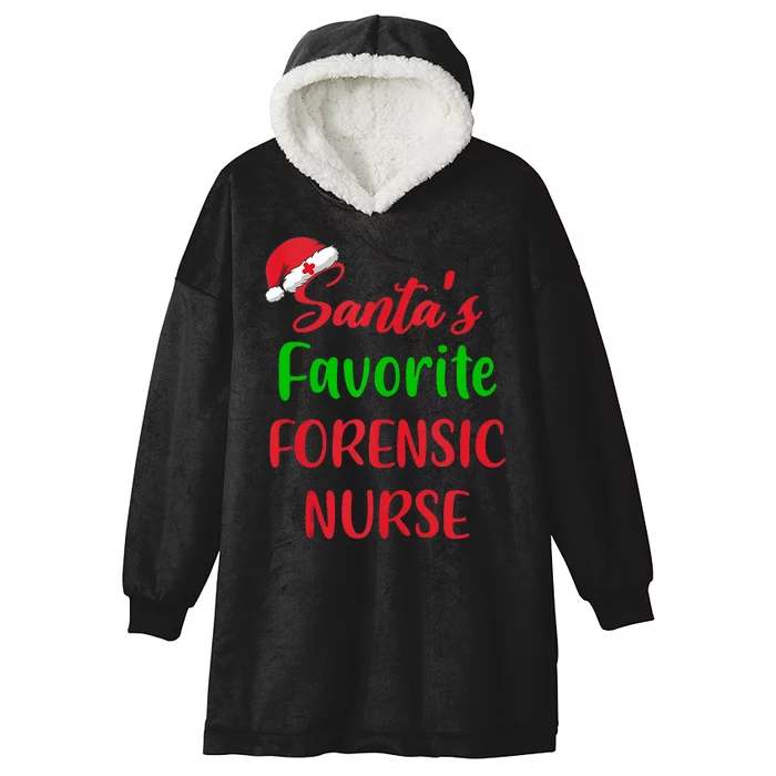 Santas Favorite Forensic Nurse Funny Christmas Hooded Wearable Blanket