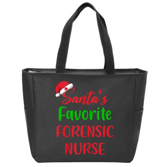 Santas Favorite Forensic Nurse Funny Christmas Zip Tote Bag