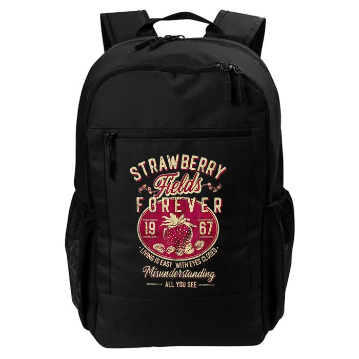 Strawberry Fields Forever Gift For Music Lovers Daily Commute Backpack