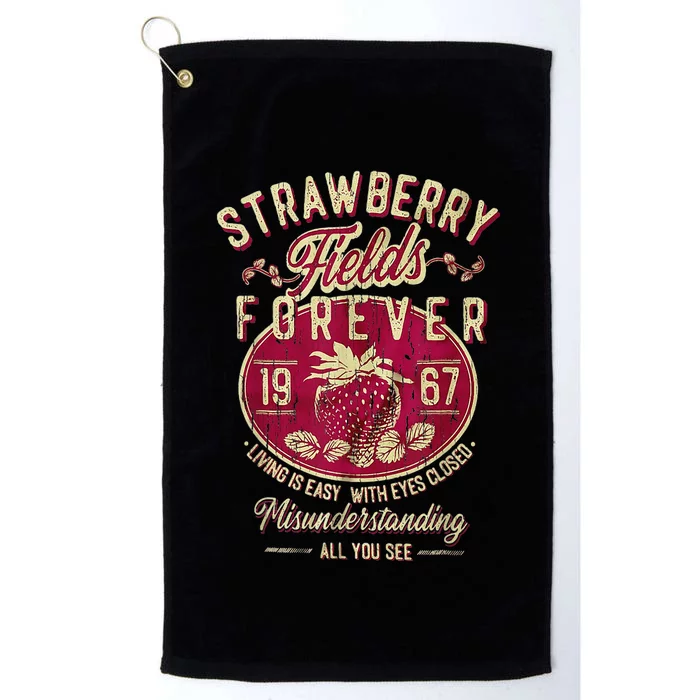 Strawberry Fields Forever Gift For Music Lovers Platinum Collection Golf Towel