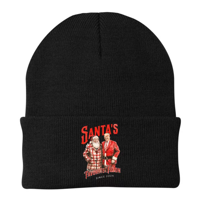 SantaS Favorite Felon Since 2024 Christmas Xmas Knit Cap Winter Beanie