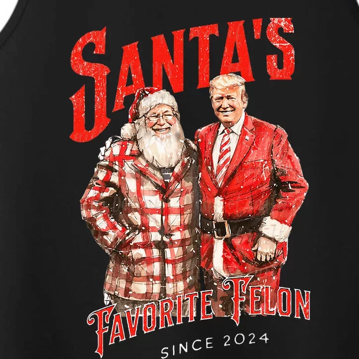 SantaS Favorite Felon Since 2024 Christmas Xmas Performance Tank