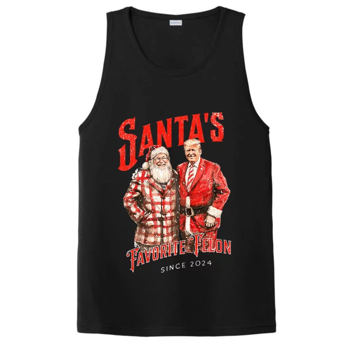 SantaS Favorite Felon Since 2024 Christmas Xmas Performance Tank