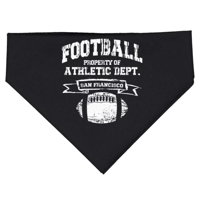 San Francisco Football Property Athletic Dept Retro Grunge USA-Made Doggie Bandana