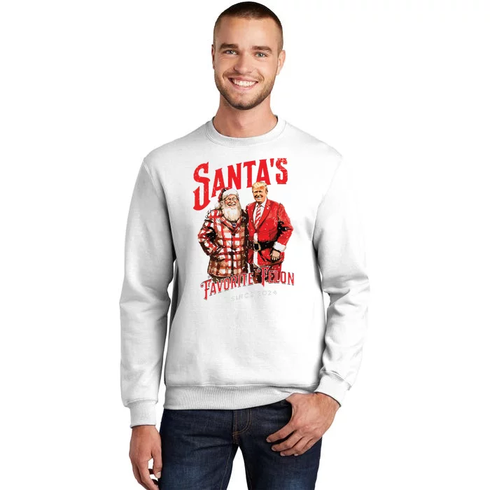 SantaS Favorite Felon Since 2024 Christmas Xmas Funny Trump Sweatshirt