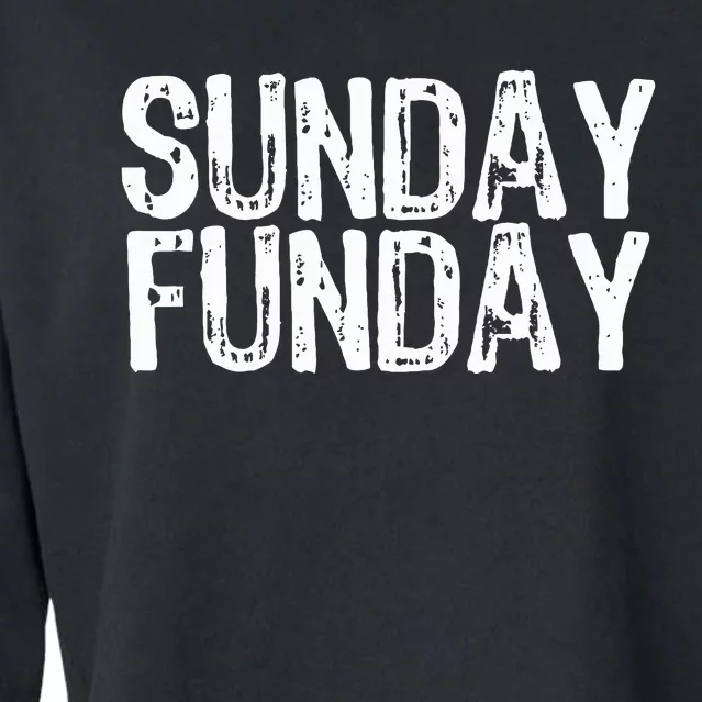 Sunday Funday Football Cropped Pullover Crew