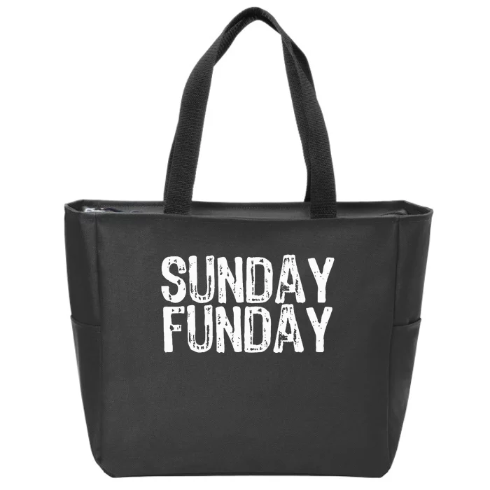 Sunday Funday Football Zip Tote Bag