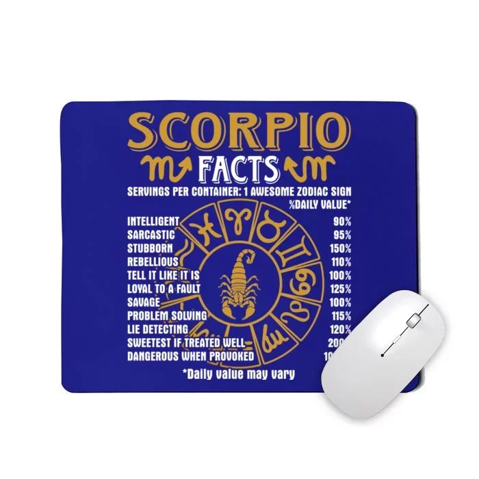 Scorpio Facts Funny Scorpio Birthday Horoscope Cute Gift Mousepad