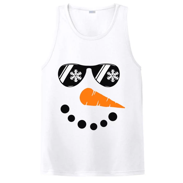 Snowman Face Family Christmas Matching Costume Performance Tank