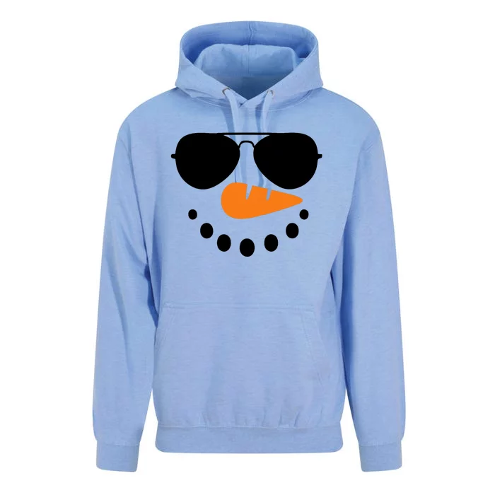 Snowman Face Family Christmas Matching Costume Unisex Surf Hoodie