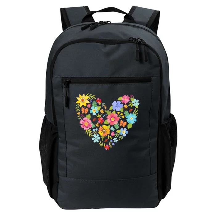 Springtime Flowers Floral Heart Daily Commute Backpack