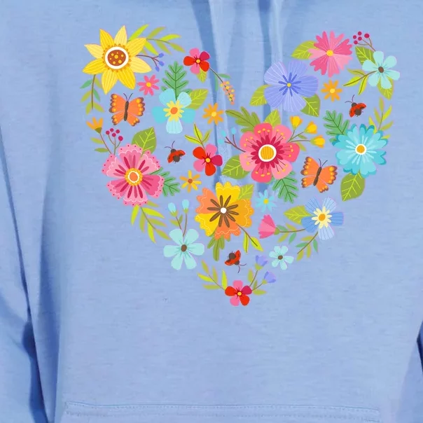 Springtime Flowers Floral Heart Unisex Surf Hoodie