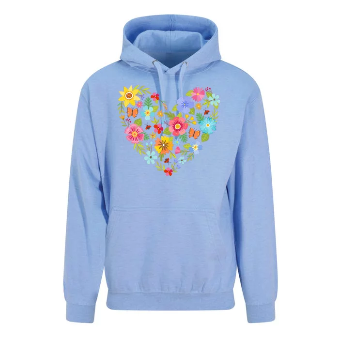 Springtime Flowers Floral Heart Unisex Surf Hoodie