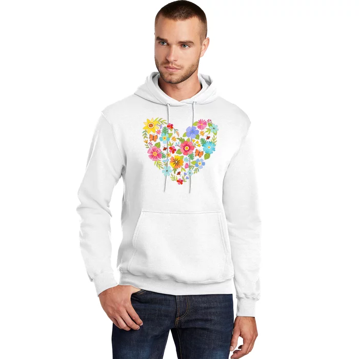 Springtime Flowers Floral Heart Hoodie