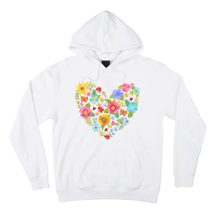 Springtime Flowers Floral Heart Hoodie