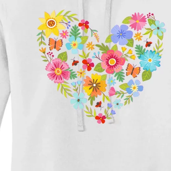 Springtime Flowers Floral Heart Women's Pullover Hoodie