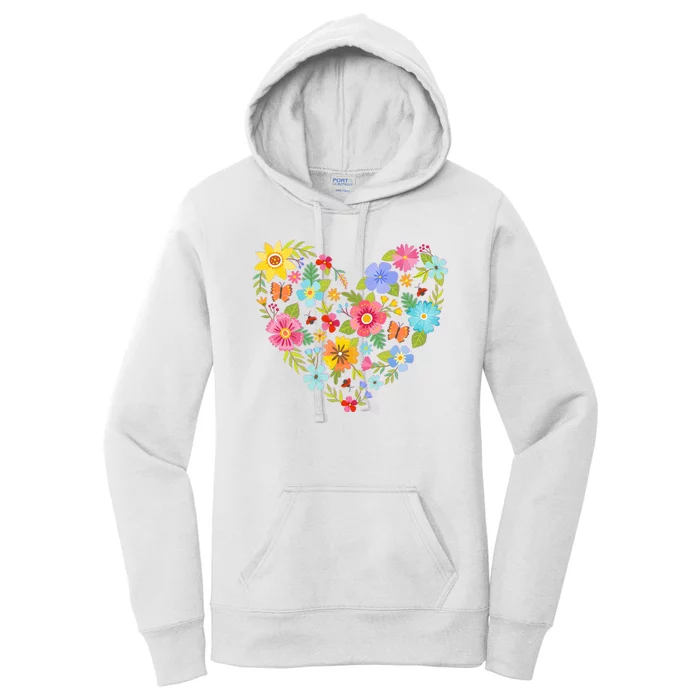 Springtime Flowers Floral Heart Women's Pullover Hoodie