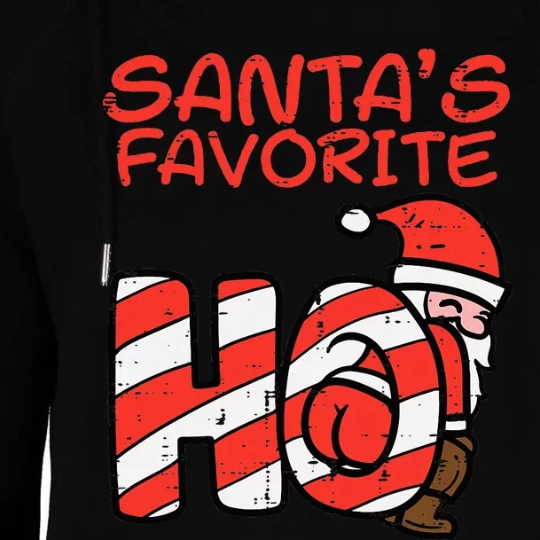 Santas Favorite Funny Naughty Adult Christmas Xmas Womens Funnel Neck Pullover Hood