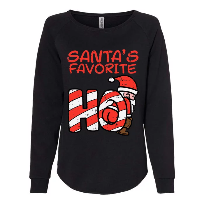 Santas Favorite Funny Naughty Adult Christmas Xmas Womens California Wash Sweatshirt