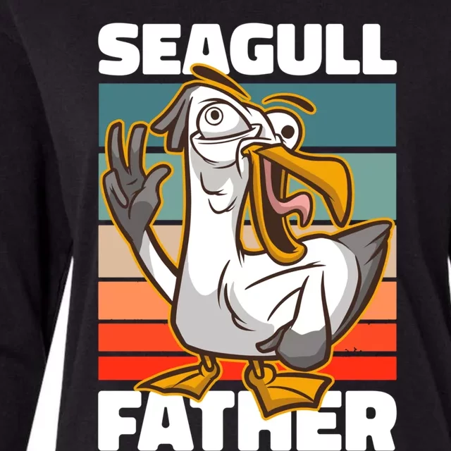 Seagull Father For Father's Day Gift Womens Cotton Relaxed Long Sleeve T-Shirt