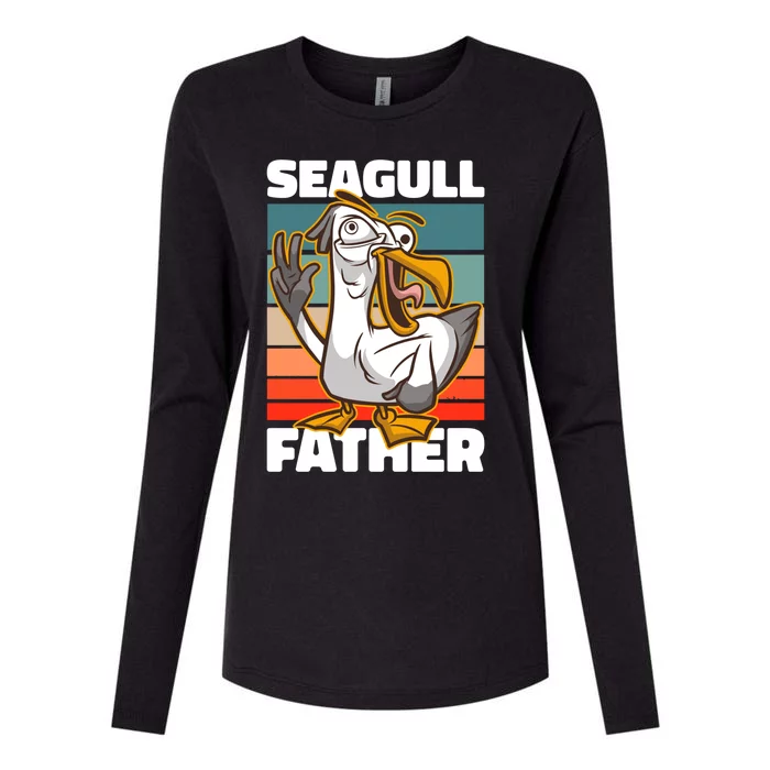 Seagull Father For Father's Day Gift Womens Cotton Relaxed Long Sleeve T-Shirt