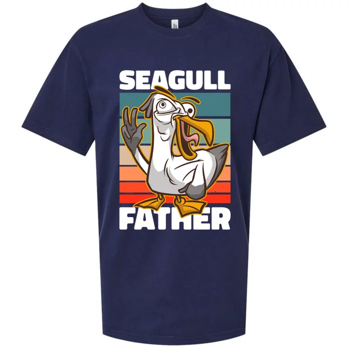 Seagull Father For Father's Day Gift Sueded Cloud Jersey T-Shirt