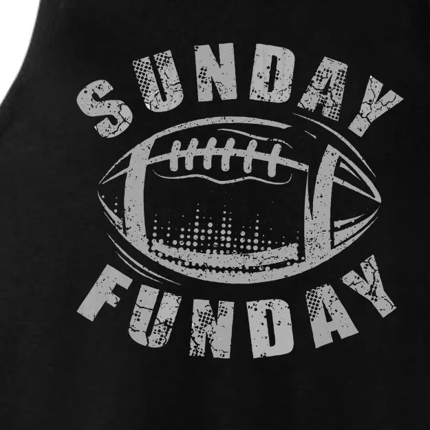 Sunday Funday Football Lover Ladies Tri-Blend Wicking Tank