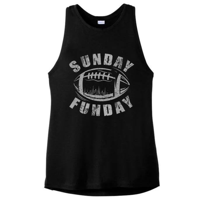 Sunday Funday Football Lover Ladies Tri-Blend Wicking Tank