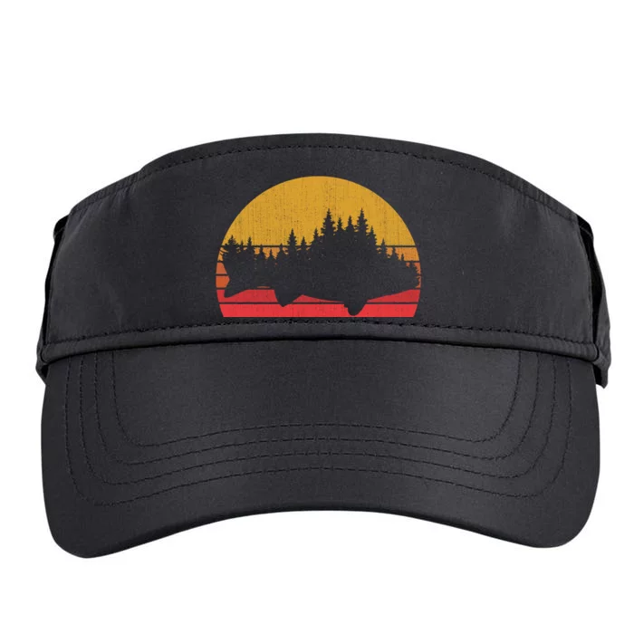 Steelhead Fishing Forest Treeline Trout Fisherman Gift Adult Drive Performance Visor