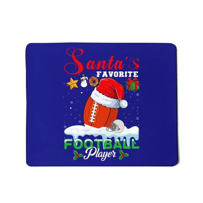 Santa's Favorite Football Player Christmas Mousepad