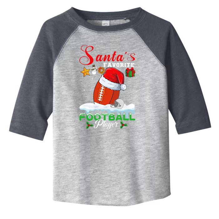 Santa's Favorite Football Player Christmas Toddler Fine Jersey T-Shirt