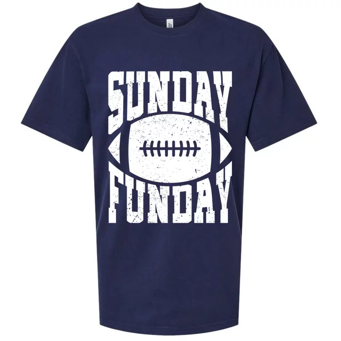 Sunday Funday Funny Football Quote For Sport Lovers Meaningful Gift Sueded Cloud Jersey T-Shirt