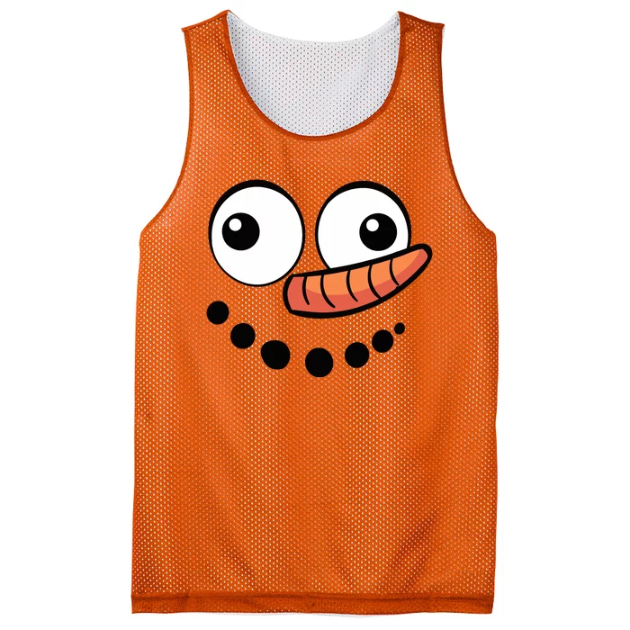 Snowman Face Family Christmas Matching Costume Mesh Reversible Basketball Jersey Tank