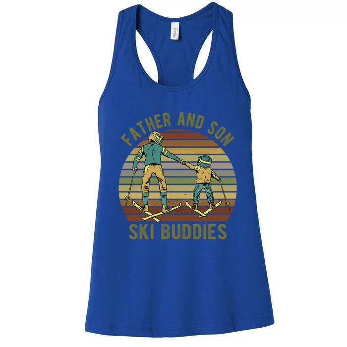 Ski For Father And Vintage Ski Dad Gift Women's Racerback Tank