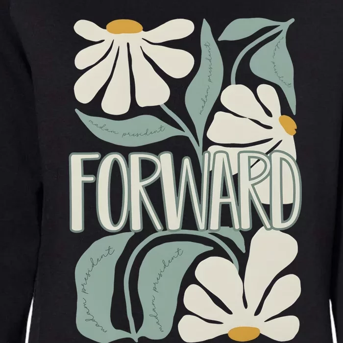 Subtle Floral Forward Flower Womens California Wash Sweatshirt