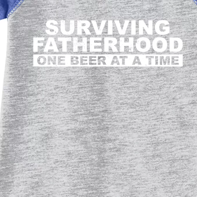 Surviving Fatherhood Fathers Day Dad Beer Great Gift Infant Baby Jersey Bodysuit