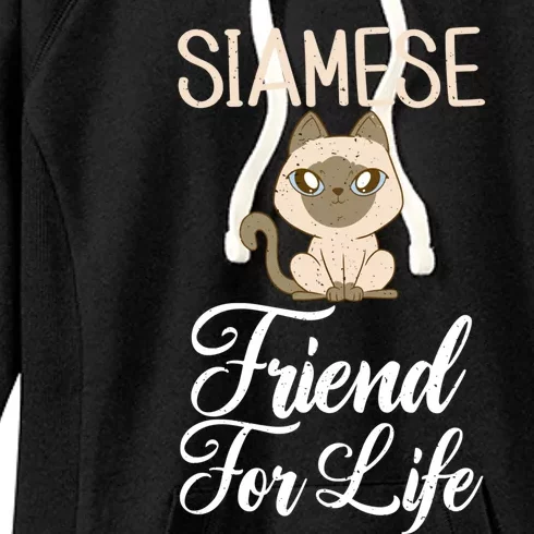 Siamese Friend For Life Siamese Cat Gift Women's Fleece Hoodie