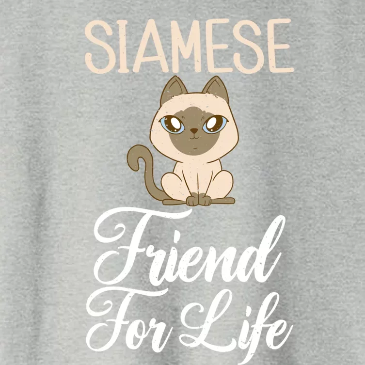 Siamese Friend For Life Siamese Cat Gift Women's Crop Top Tee