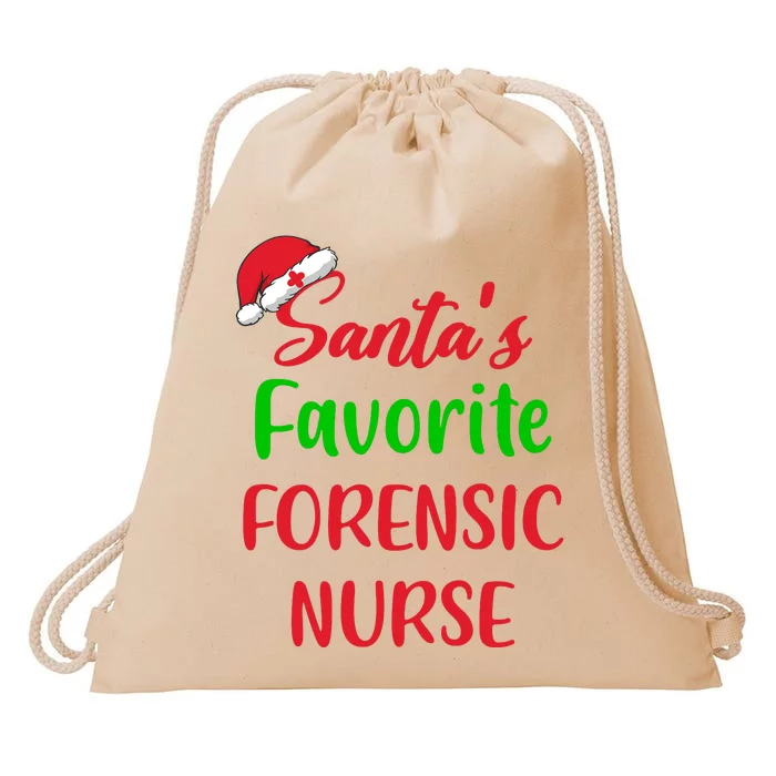 Santas Favorite Forensic Nurse Funny Christmas Drawstring Bag